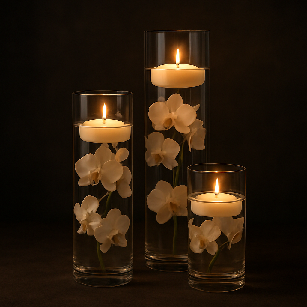 Floating Candle Cylinder Set