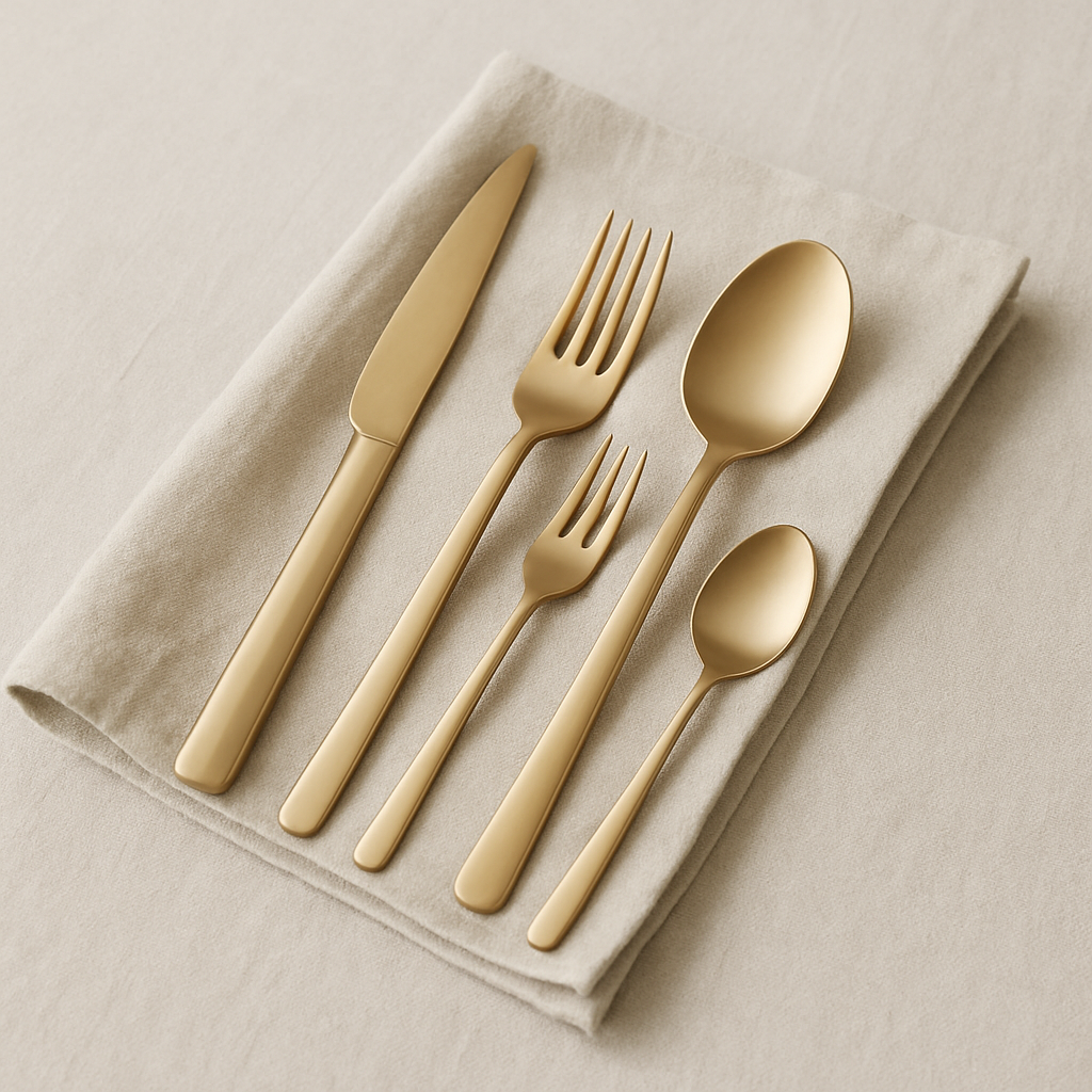 Brushed Gold Flatware Set