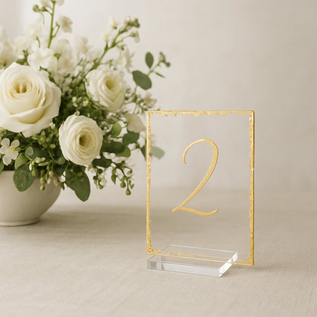 Gilded Acrylic Table Numbers