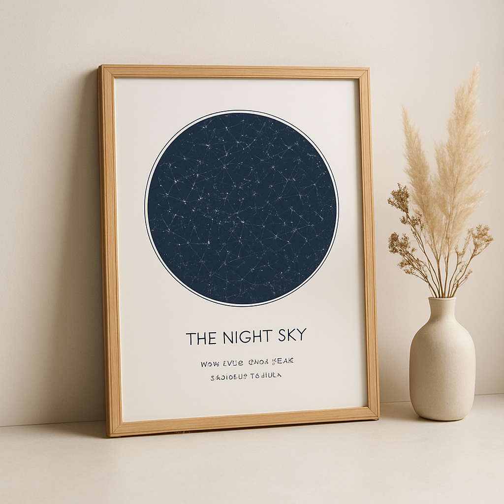 Custom Night-Sky Star Map